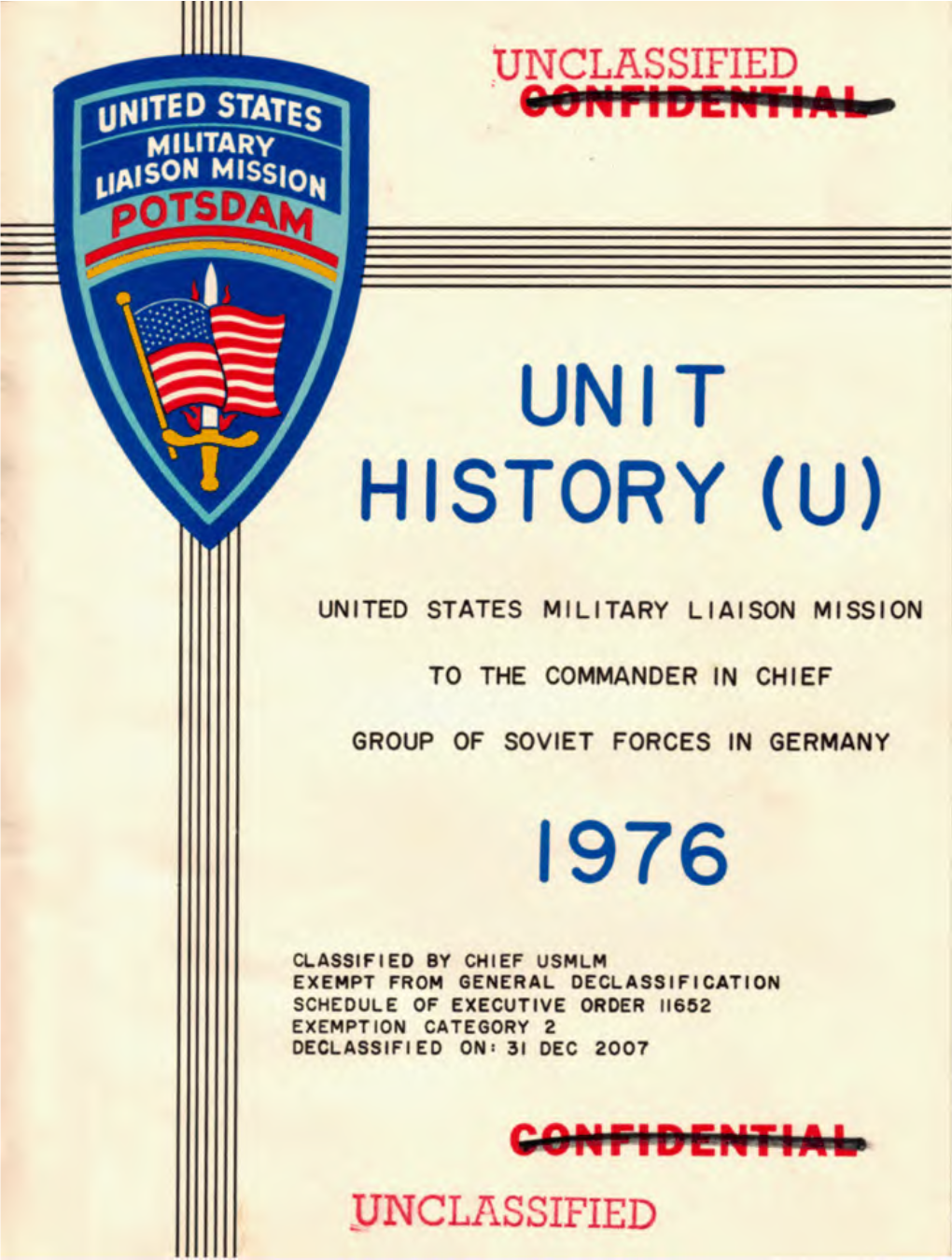 H Unit Istory (U) I976