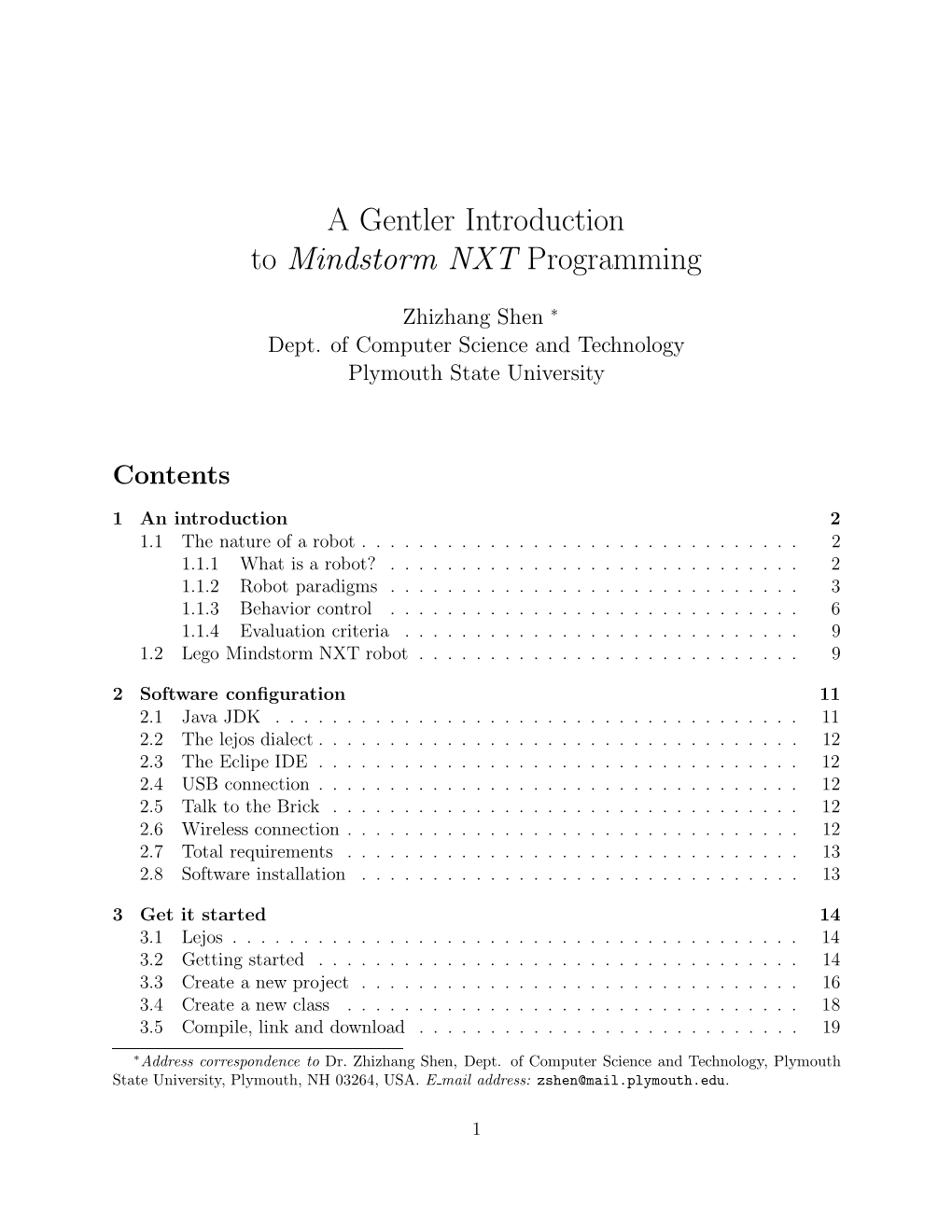 A Gentler Introduction to Mindstorm NXT Programming