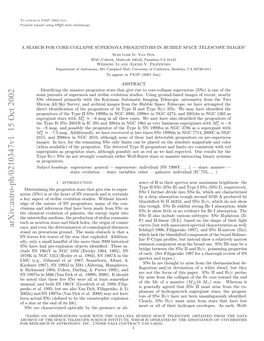 A Search for Core-Collapse Supernova Progenitors in Hubble