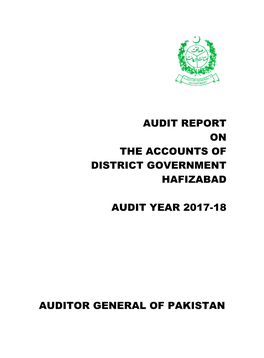 Audit Report on the Accounts of District Government Hafizabad