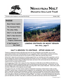 October 2004 Newsletter