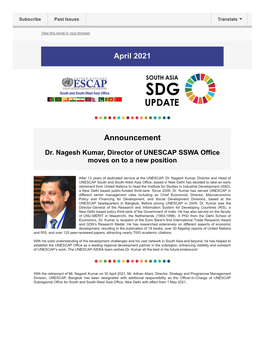 South Asia Sustainable Development Update: April 2021