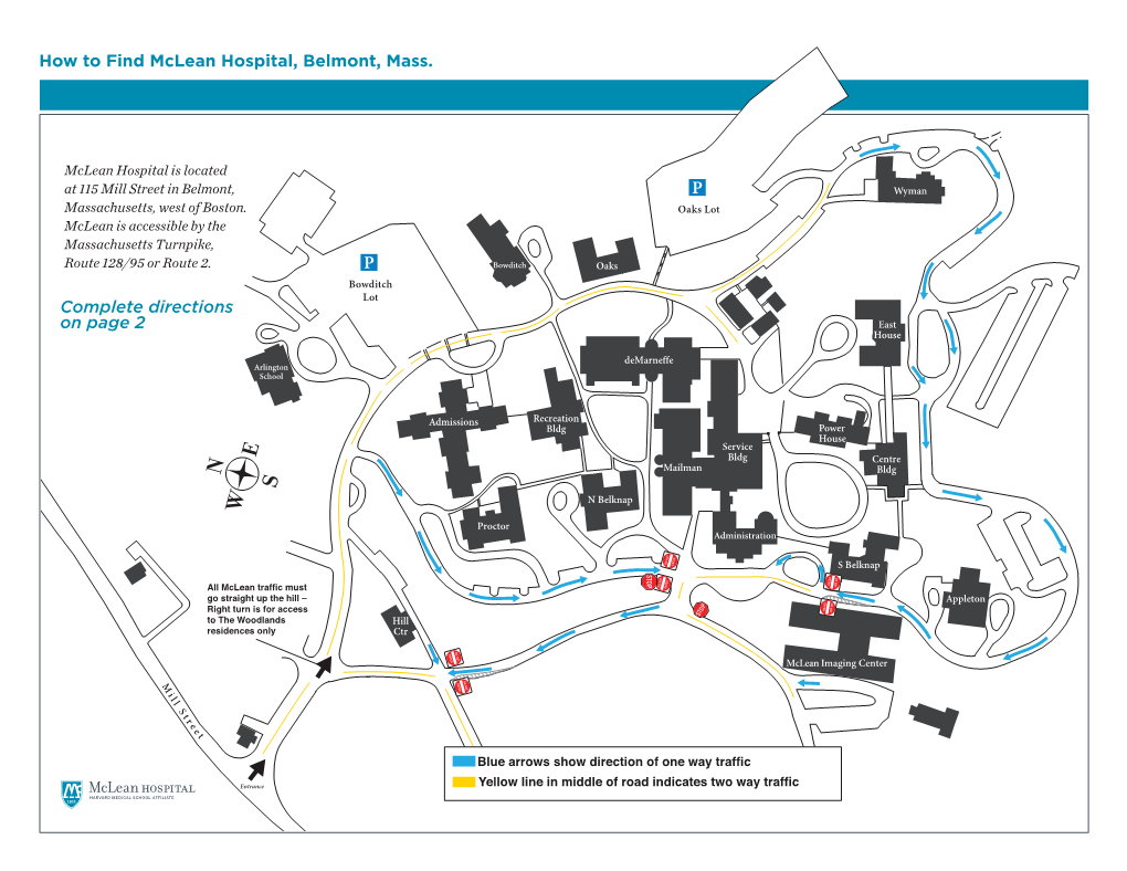 P P Complete Directions on Page 2 How to Find Mclean Hospital