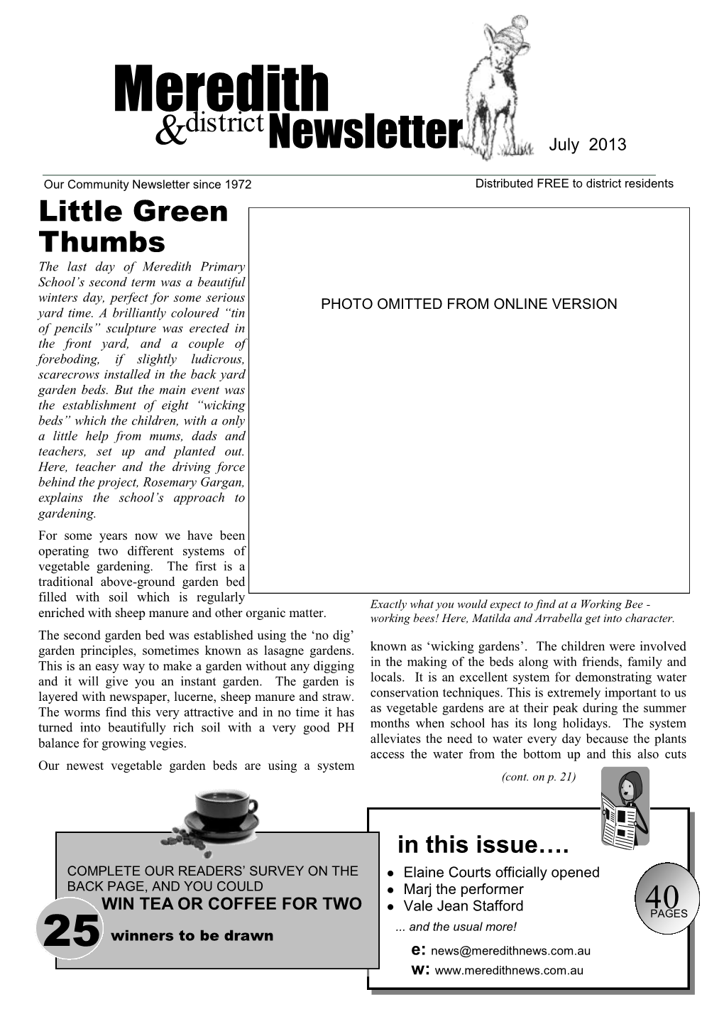 Newsletter July 2013