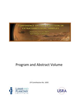 Conference on Life Detection in Extraterrestrial Samples