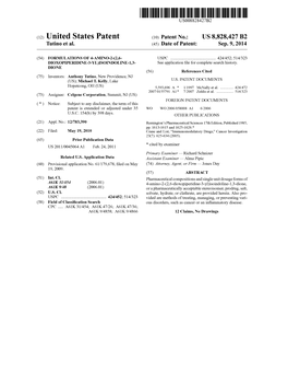 (12) United States Patent (10) Patent No.: US 8,828,427 B2 Tutino Et Al