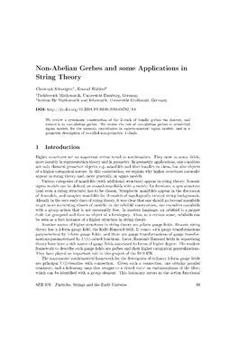 Non-Abelian Gerbes and Some Applications in String Theory