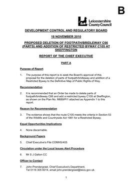 Development Control and Regulatory Board