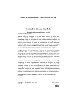 Information-Library-Knowledge