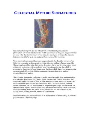 Celestial Mythic Signatures