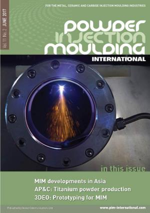 Powder Injection Moulding International September 2016 Vol