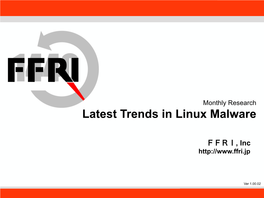 Latest Trends in Linux Malware