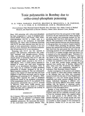 Ortho-Cresyl-Phosphate Poisoning