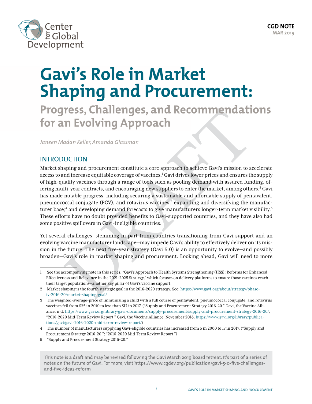 Gavi's Role in Market Shaping and Procurement