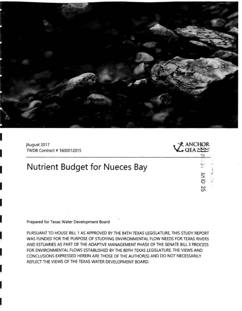 Nutrient Budget for Nueces Bay