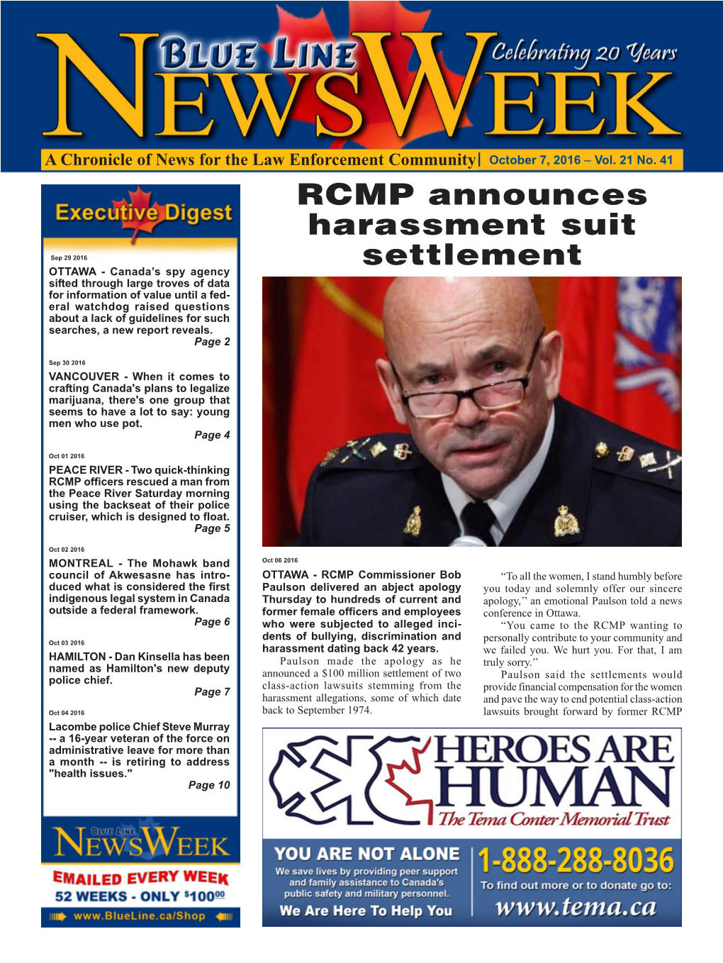 RCMP Announces Harassment Suit Settlement