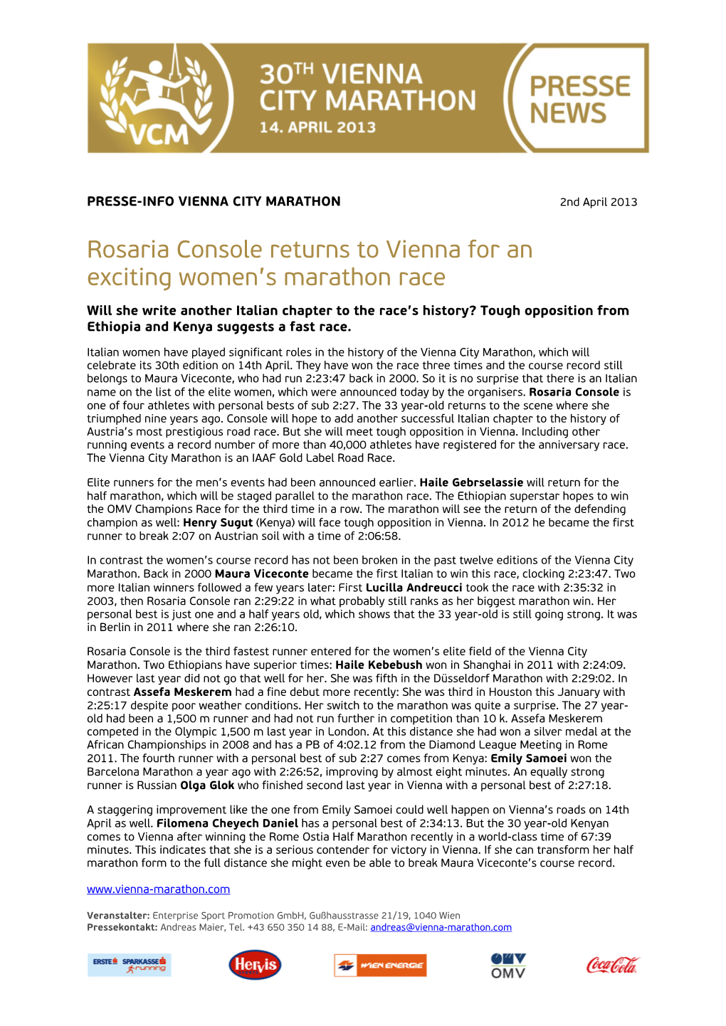 VCM-Release Elite Women Marathon.Pdf