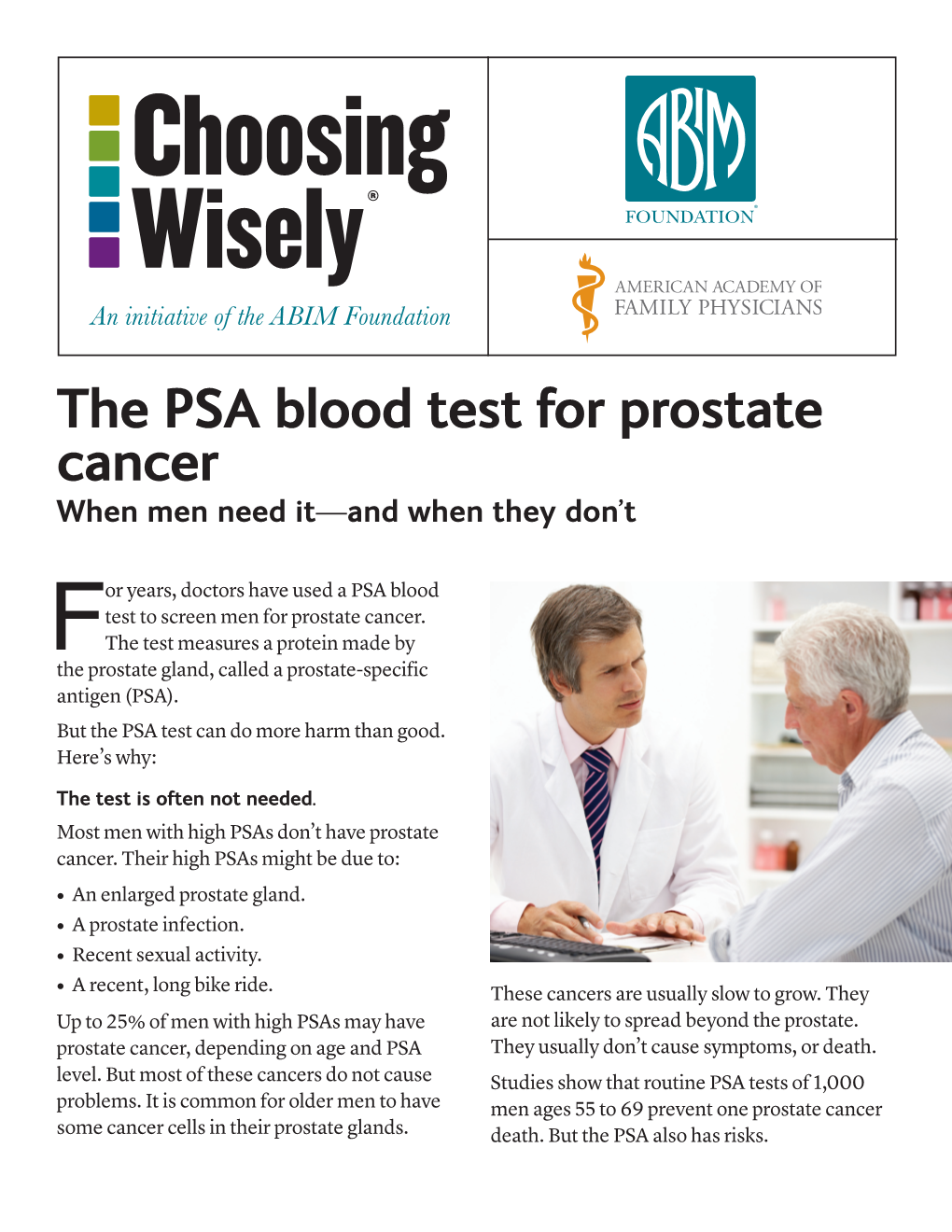 The PSA Blood Test for Prostate Cancer When Men Need It—And When They Don’T