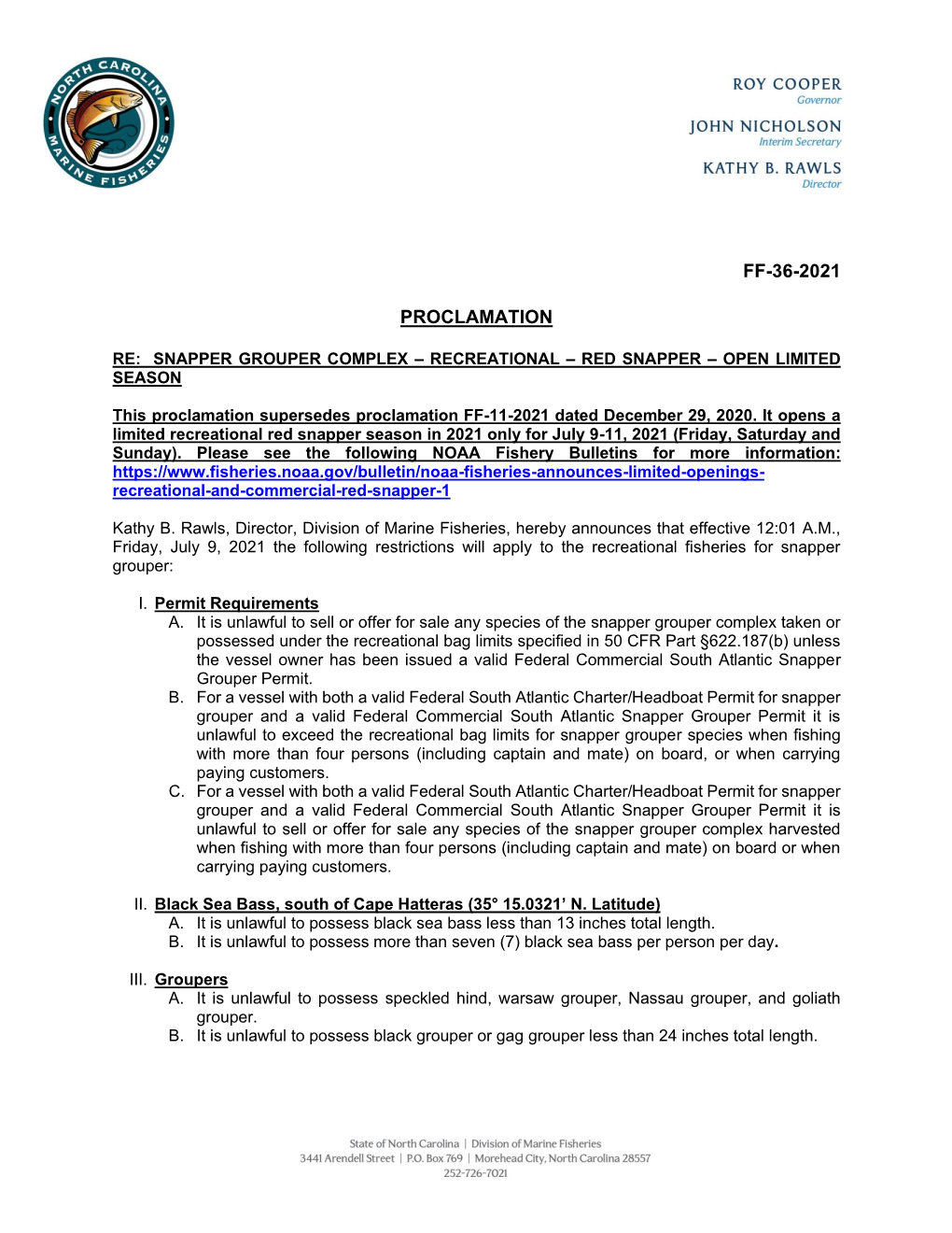 Ff-36-2021 Proclamation