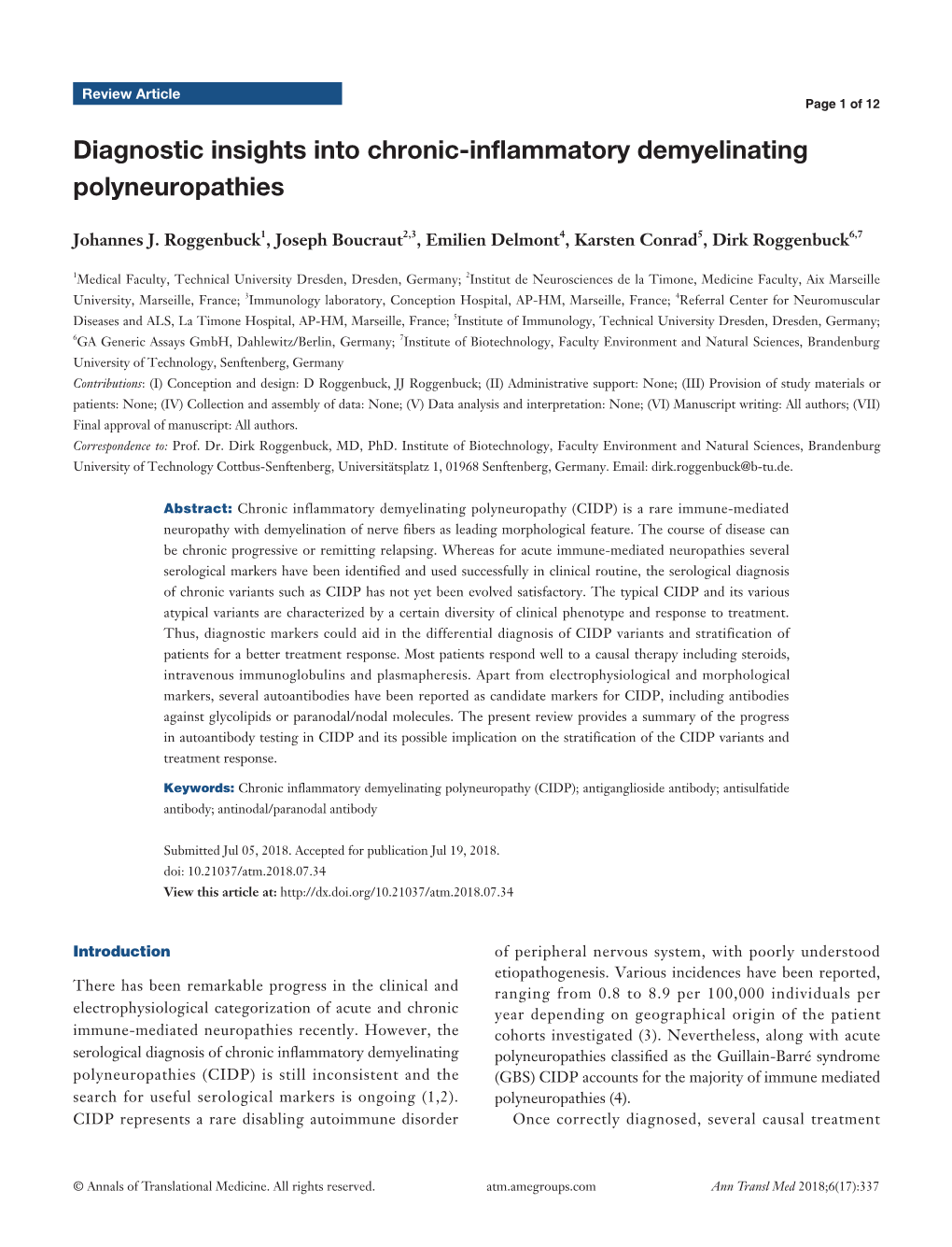 Diagnostic Insights Into Chronic-Inflammatory Demyelinating Polyneuropathies