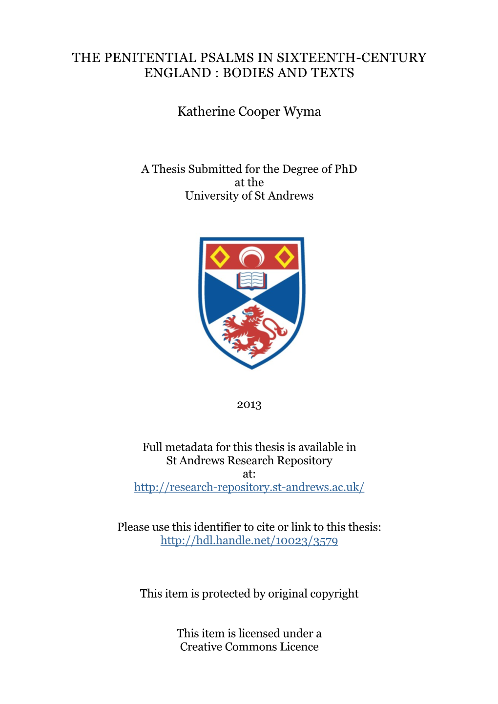 Katherine Wyma Phd Thesis