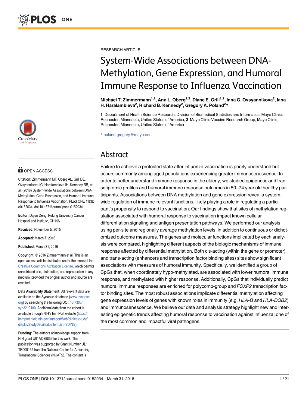 System-Wide Associations Between DNA-Methylation, Gene Expression