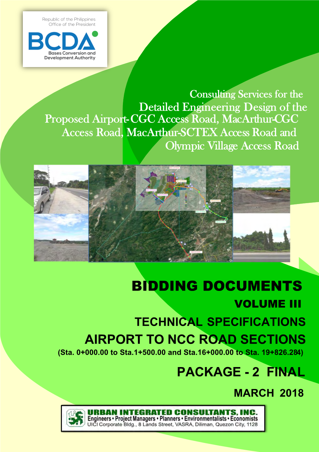 BIDDING DOCUMENTS VOLUME III TECHNICAL SPECIFICATIONS AIRPORT to NCC ROAD SECTIONS (Sta