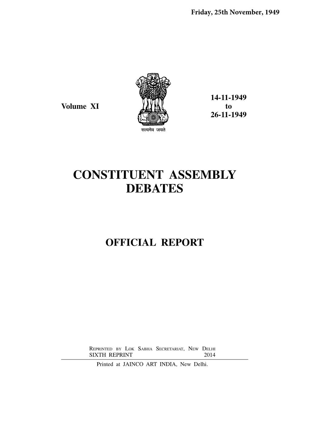 Constituent Assembly Debates