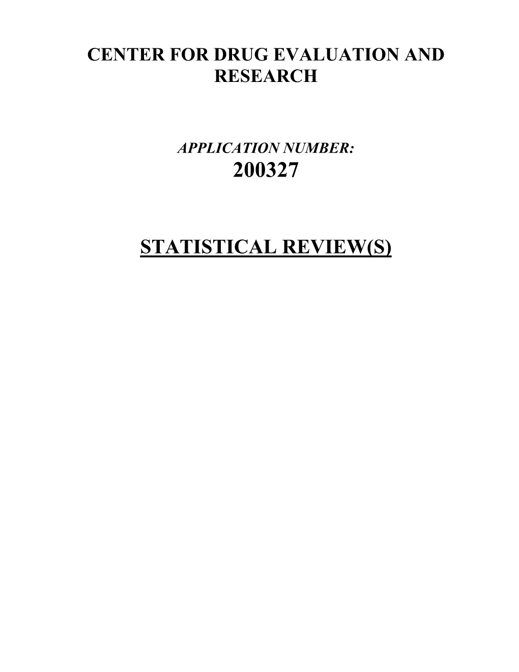 Statistical Review(S)