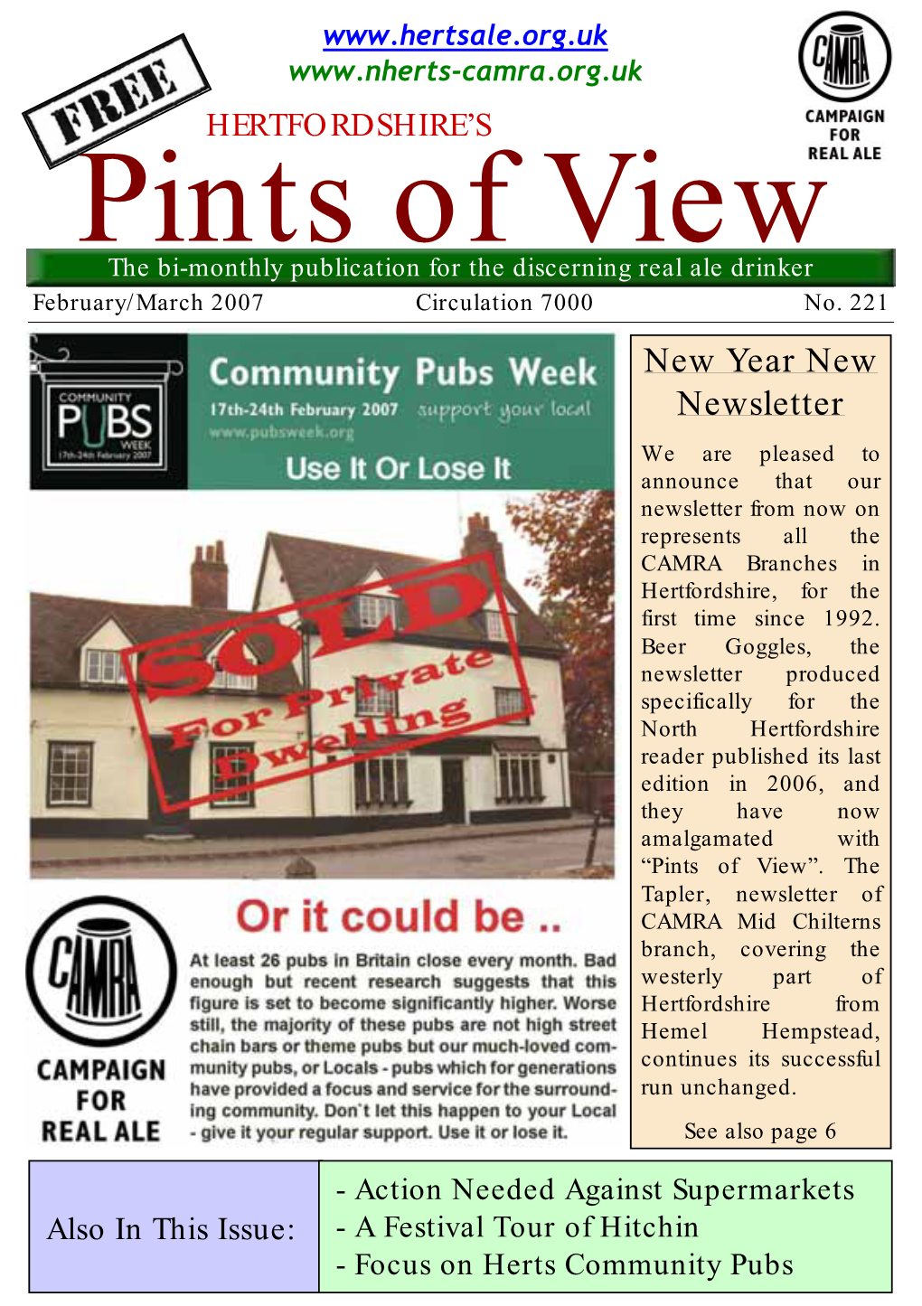 Pints of View the Bi-Monthly Publication for the Discerning Real Ale Drinker