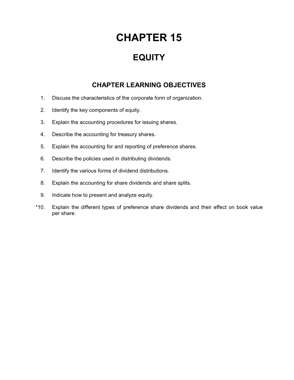 Chapter Learning Objectives s1