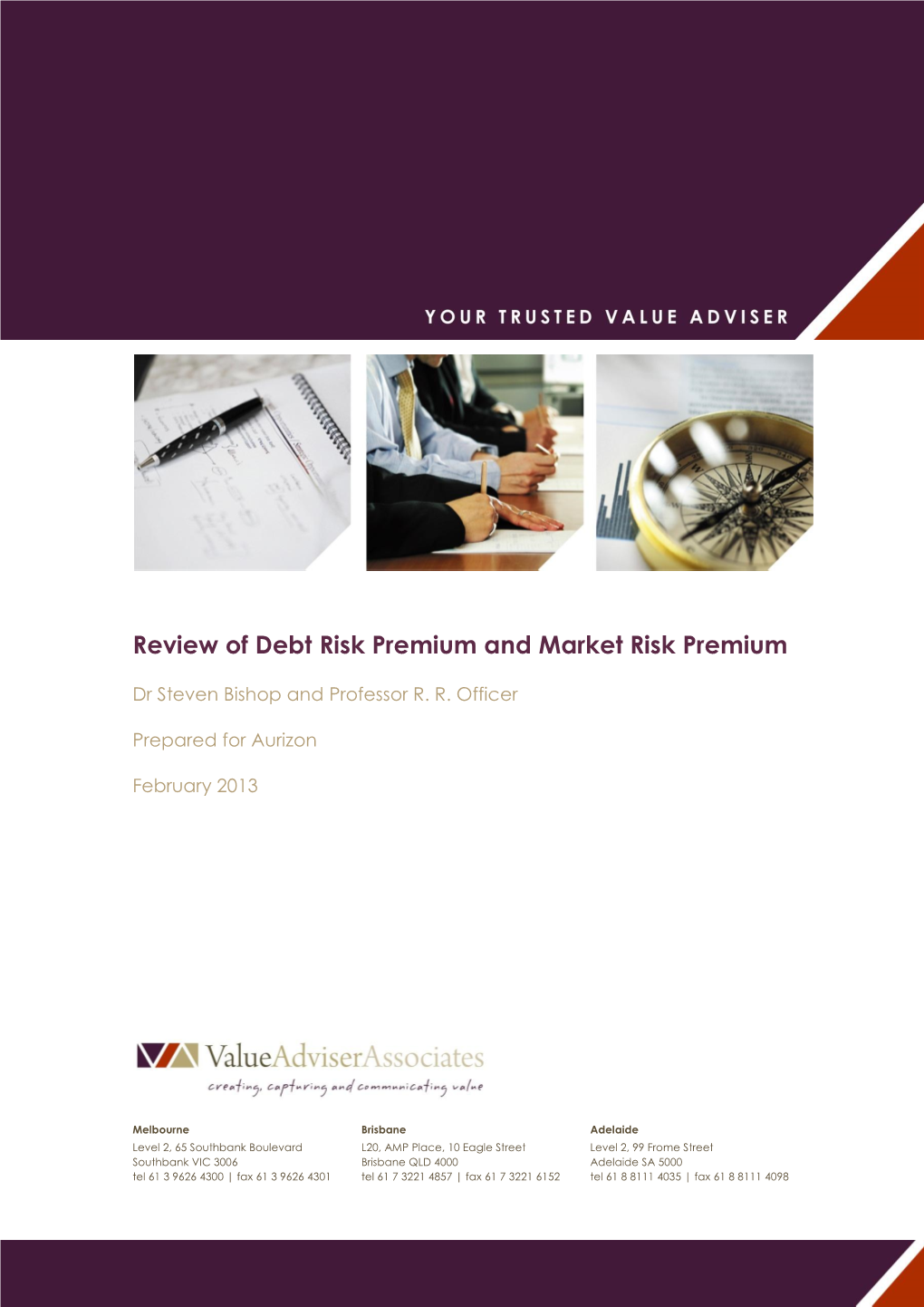 Review of Debt Risk Premium and Market Risk Premium