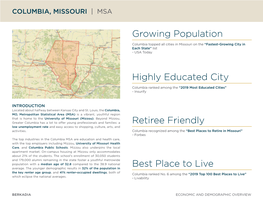 Growing Population Highly Educated City Retiree Friendly Best Place To