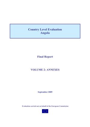Country Level Evaluation Angola
