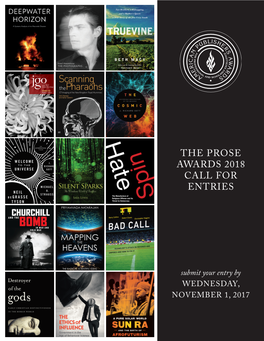 The Prose Awards 2018 Call for Entries