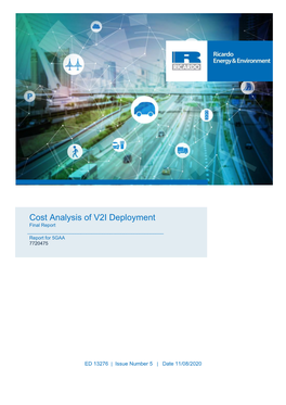 Ricardo Study on Cost Analysis of V2I Deployment