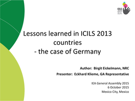 4. Dissemination of ICILS Findings Media, Scientific Community and Practitioners 16