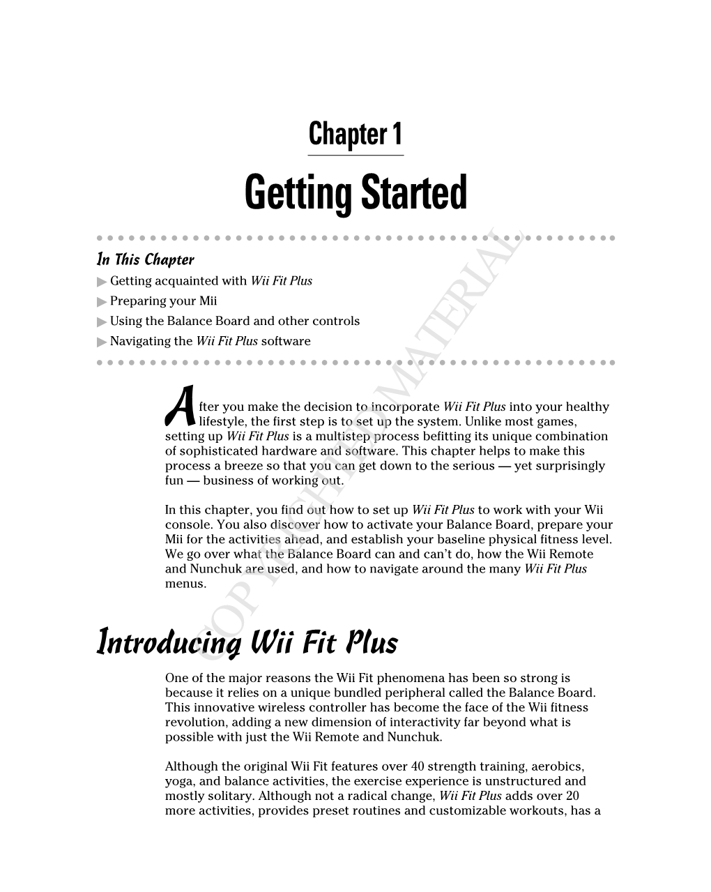 Wii Fit Plus ▶ Preparing Your Mii ▶ Using the Balance Board and Other Controls ▶ Navigating the Wii Fit Plus Software