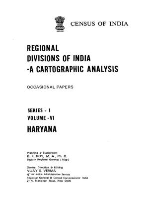 Regional Divisions of India -A Cartographic Analysis