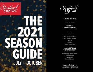 Stratford Festival 2021 Season Guide