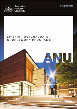 2018/19 Postgraduate Coursework Programs Message from the Vice Chancellor