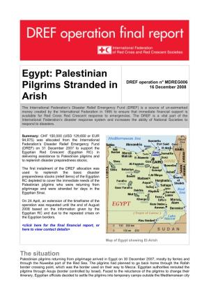 Egypt: Palestinian Pilgrims Stranded in Arish