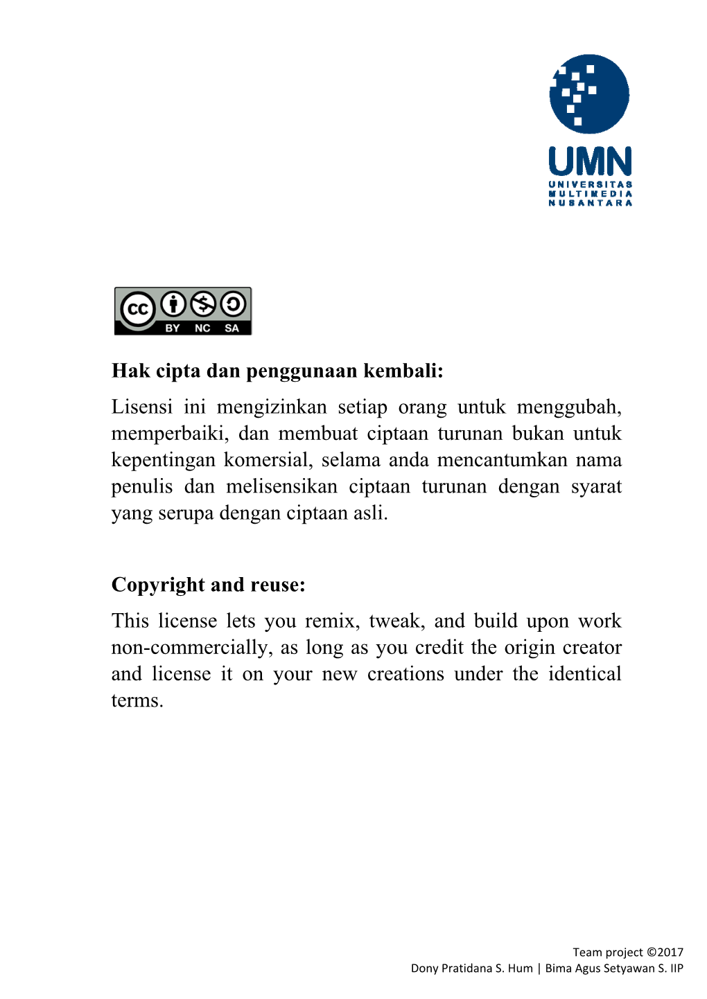 Hak Cipta Dan Penggunaan Kembali: Lisensi Ini Mengizinkan Setiap