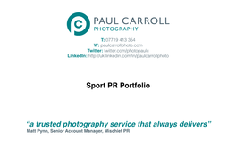 Sport PR Portfolio