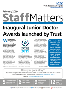 Inaugural Junior Doctor Awards Launched by Trust