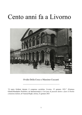 Cento Anni Fa a Livorno