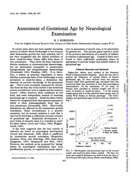 Assessment of Gestational Age by Neurological Examination R