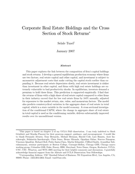 Corporate Real Estate Holdings and the Cross Section of Stock Returns∗