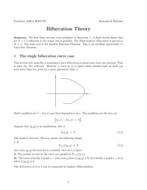 Bifurcation Theory