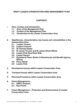 Leazes Conservation Area Management Plan
